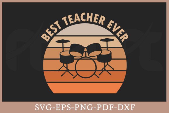 Best Teacher Ever Vintage SVG for Embroidery