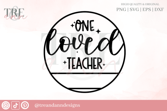 One Loved Teacher Christmas Ornament Svg