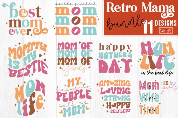 Retro Mothers Day Bundle: A Versatile Embroidery Set