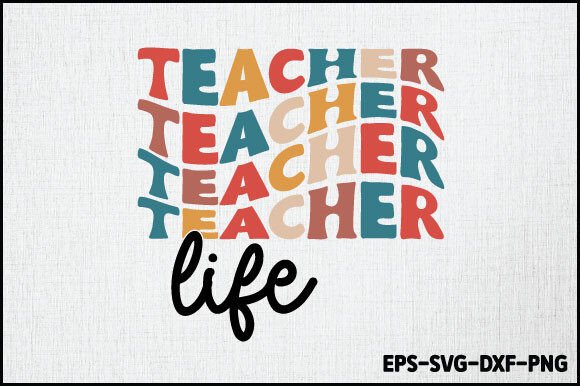 Teacher Life Retro Svg Design: A Versatile Embroidery Asset