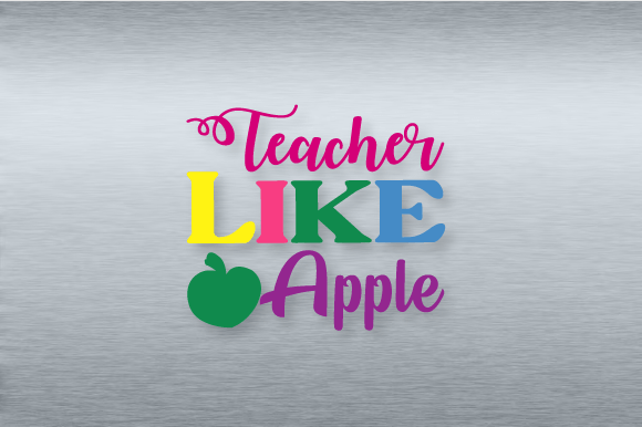 Teacher Like Apple SVG for Embroidery Projects
