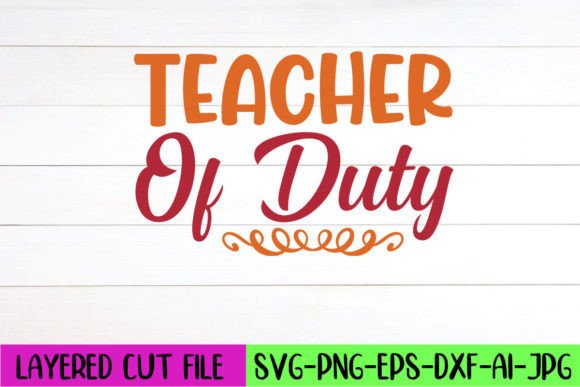 Teacher of Duty SVG Design: A Versatile Embroidery Asset