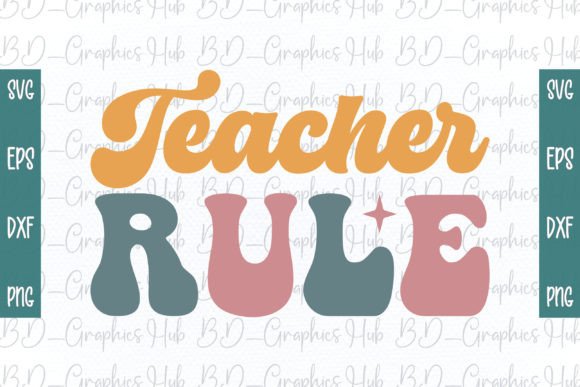 TEACHER RULE Retro SVG: A Versatile Embroidery Design