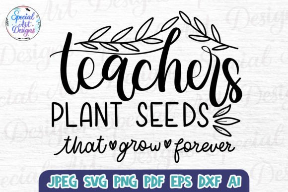 Teacher's Plants Seeds Svg: A Charming Embroidery Design