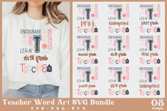 Teacher Word Art SVG Bundle: A Creative Embroidery Asset