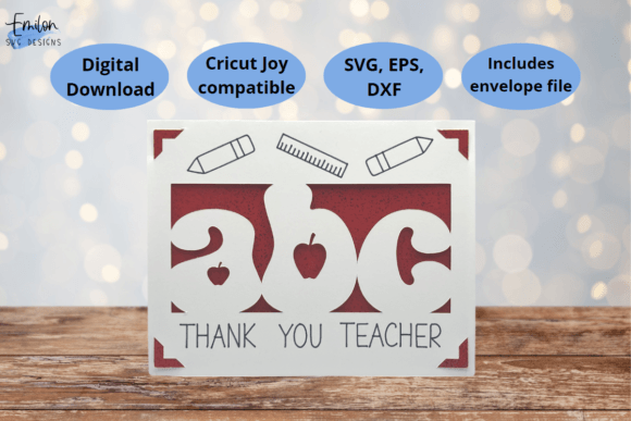Thank You Teacher Insert Card SVG: A Perfect Embroidery Design